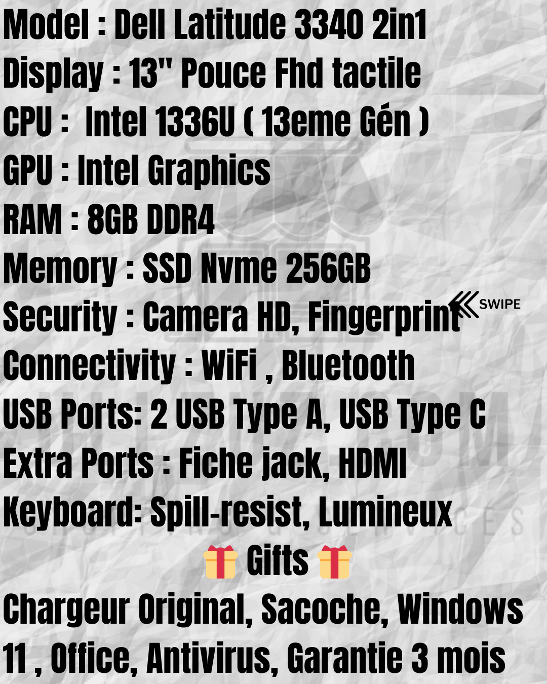 Ordinateur portable Dell Latitude 3340 2 en 1