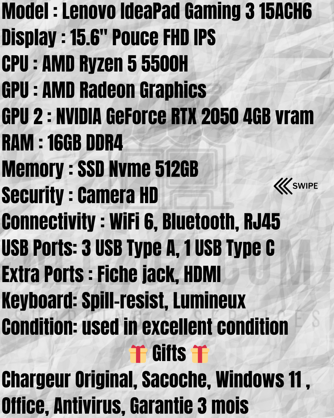 Lenovo IdeaPad Gaming 3 15ACH6