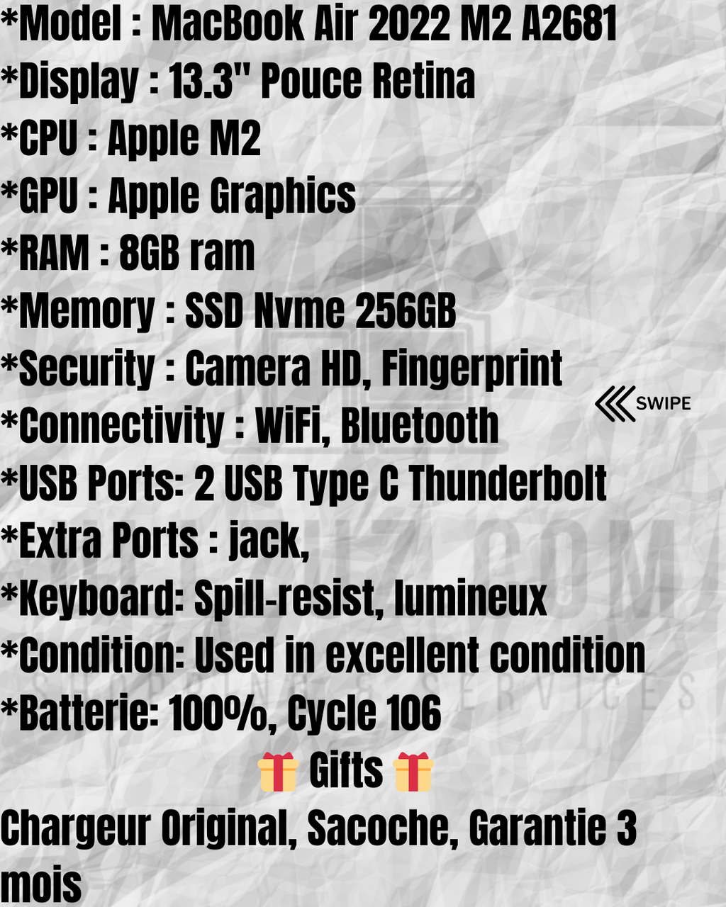 Apple MacBook Air 2022 M2 A2681