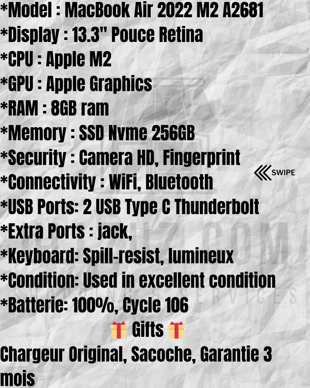 Apple MacBook Air 2022 M2 A2681